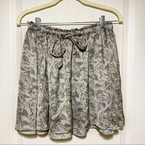 Talula double layered floral satin skirt